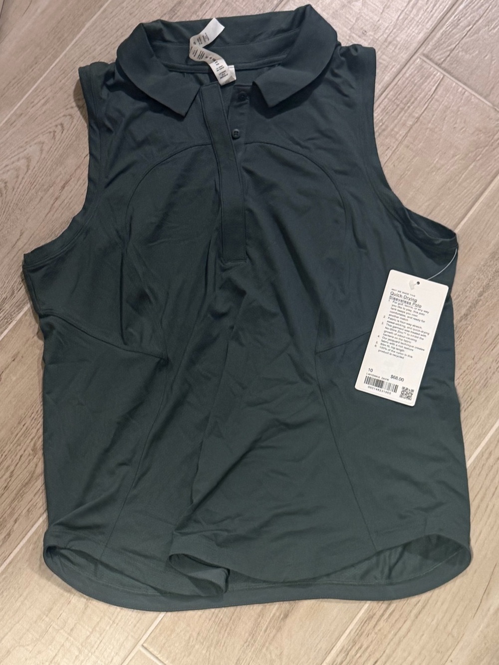 Lululemon quick dry sleeveless polo black